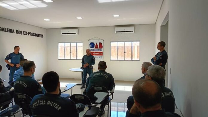 Comandante do CPA-7 da PMMS realiza reunião com os Comandantes das cidades no eixo da Rota de Integração Latino-americana. 