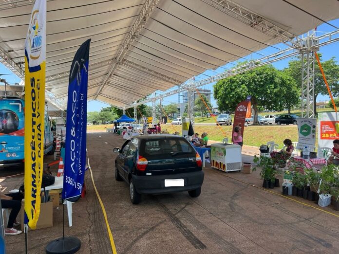 Drive Thru vai além do descarte e promove atividade para Drive Thru vai além do descarte e promove atividade para crianças, empreendedorismo e economia criativa em Campo Grande
