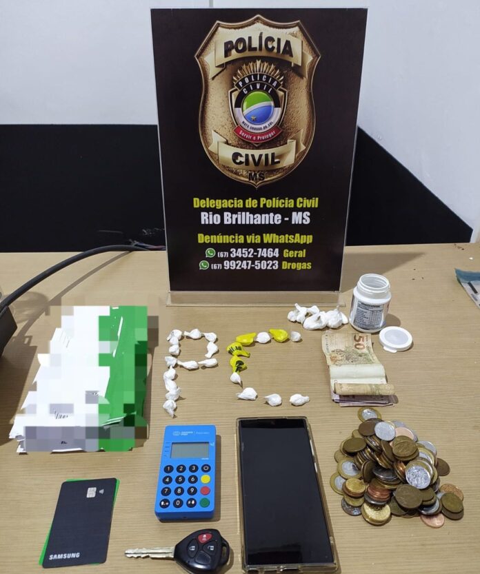 Homem é preso por tráfico de drogas em Rio Brilhante Homem é preso por tráfico de drogas em Rio Brilhante