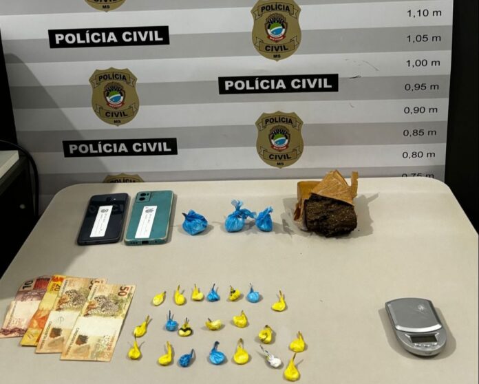 Polícia Civil prende dois homens por tráfico de drogas em Nova Alvorada do Sul