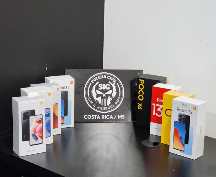 Polícia Civil recupera celulares que foram furtados de estabelecimento comercial de Costa Rica