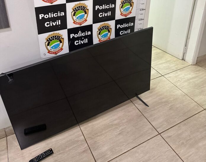 Polícia Civil recupera televisor furtado e identifica o autor do Polícia Civil recupera televisor furtado e identifica o autor do crime em Iguatemi