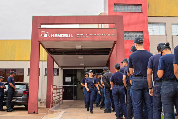 Alunos Soldados da PMMS unem-se em Campanha de Doação de Alunos Soldados da PMMS unem-se em Campanha de Doação de Sangue e Medula Óssea