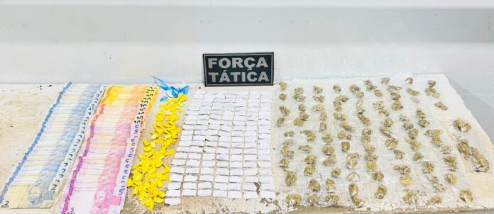 Força Tática de Corumbá, durante rondas ostensivas e preventivas prende dois indivíduos por Tráfico de Drogas.