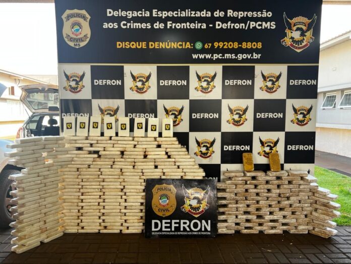 Polícia Civil apreende mais de 200kg de cocaína na BR 376