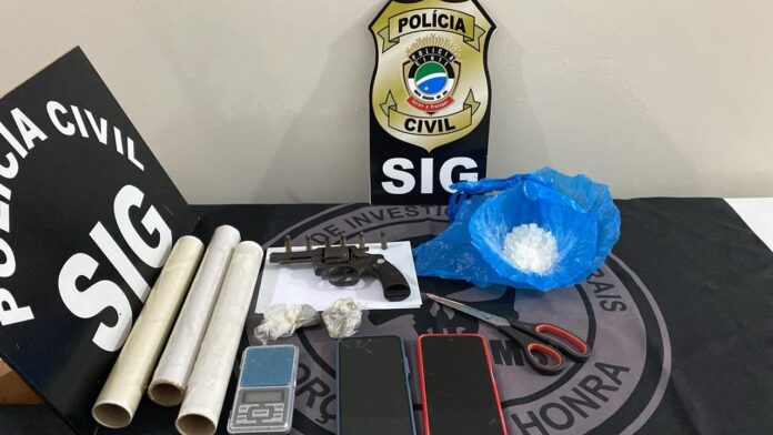 Polícia Civil realiza prisão por posse irregular de arma de fogo, tráfico de drogas e receptação em Nova Andradina