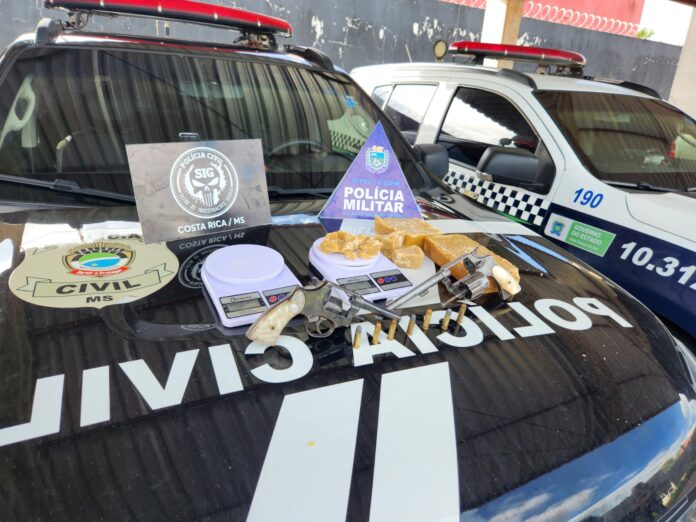 Polícias Civil e Militar realizam ação contra o tráfico de drogas em Costa Rica