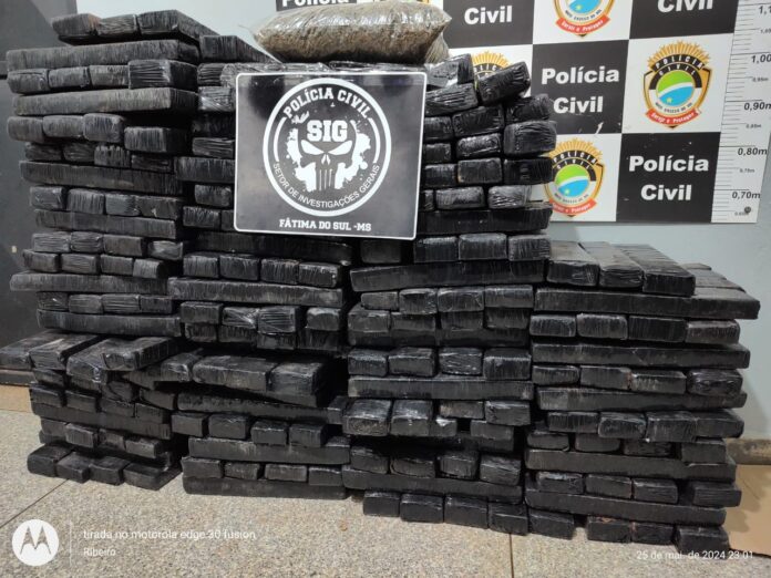 Polícia Civil apreende grande quantidade de entorpecentes e prende em flagrante quatro pessoas por tráfico de drogas e associação para o tráfico em Fátima do Sul