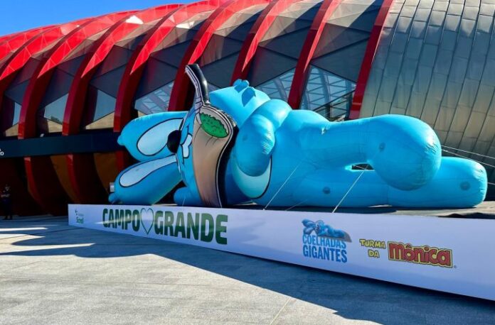 Sansão gigante da Turma da Mônica é nova atração no Sansão gigante da Turma da Mônica é nova atração no Bioparque Pantanal