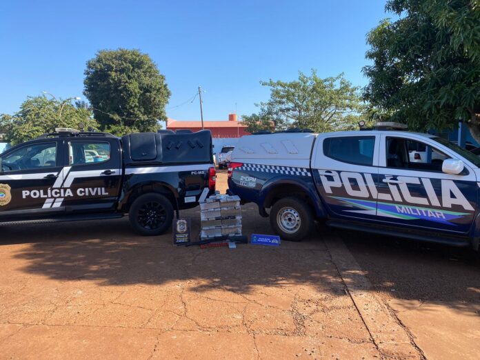 Polícias Civil e Militar encontram depósito de maconha em área Polícias Civil e Militar encontram depósito de maconha em área rural de Rio Brilhante