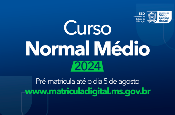 Período de pré-matrícula para o curso Normal Médio termina no Período de pré-matrícula para o curso Normal Médio termina no dia 5 de agosto