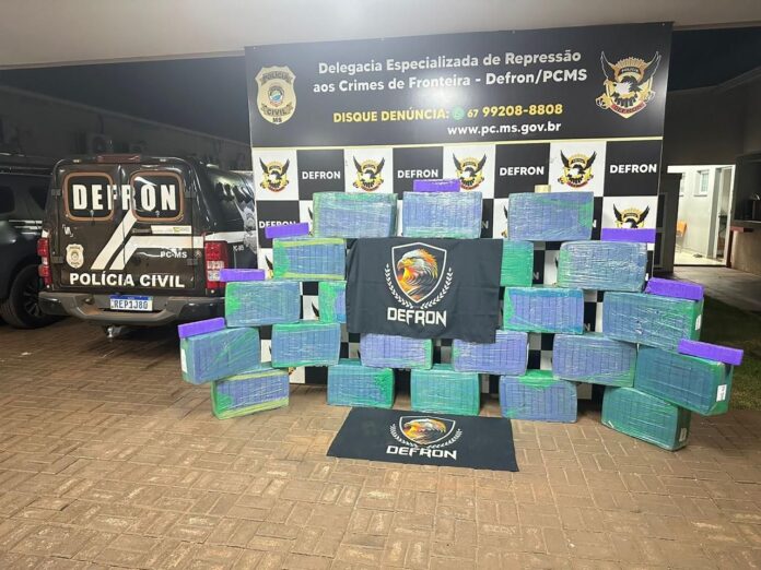 Polícia Civil apreende aproximadamente meia tonelada de maconha em Amambai