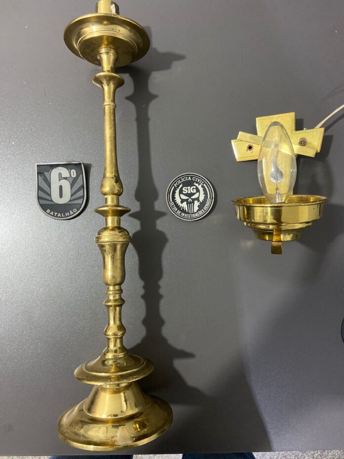 Polícia Civil, em Operação conjunta com a Polícia Militar recupera Polícia Civil, em Operação conjunta com a Polícia Militar recupera objetos furtados na igreja Nossa Senhora da Candelária em Corumbá