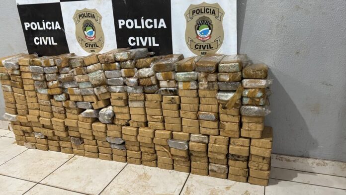 Polícia Civil, em ação conjunta com Polícia Rodoviária Federal prende três suspeitos por tráfico de drogas e apreende 248KG de cocaína em Campo Grande