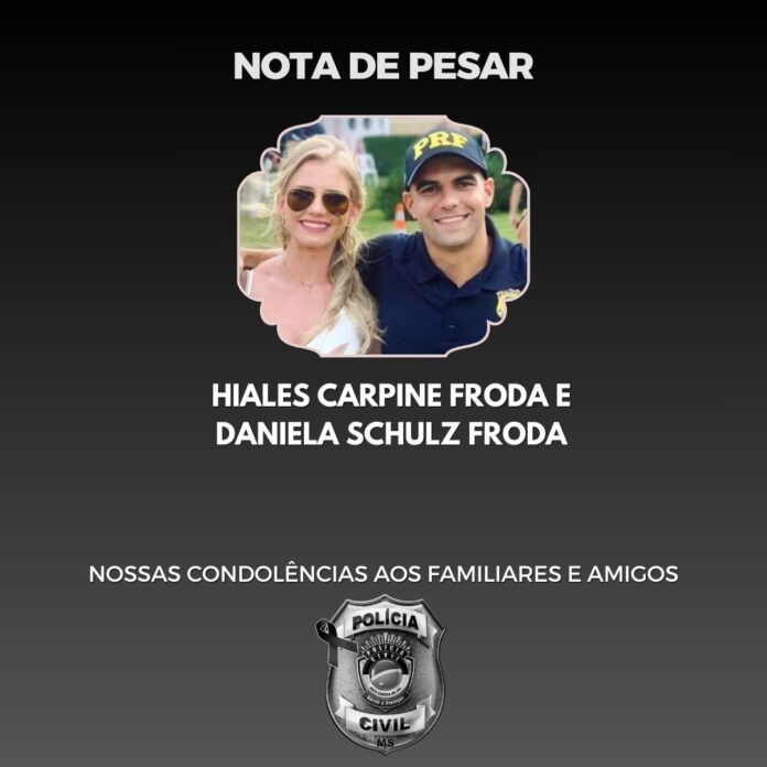 Nota de falecimento Hiales Carpine Froda e Daniela Schulz Froda