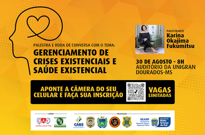 Palestra em Dourados abordará saúde mental e gerenciamento de crises Palestra em Dourados abordará saúde mental e gerenciamento de crises existenciais