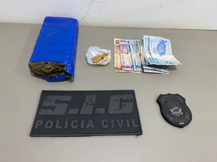 Polícia Civil prende homem por tráfico de drogas em Amambai e localiza objetos furtados com o autor