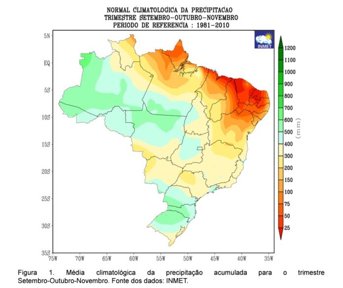 Previsão climática: chuvas abaixo da média e altas temperaturas permanecem Previsão climática: chuvas abaixo da média e altas temperaturas permanecem nos próximos meses