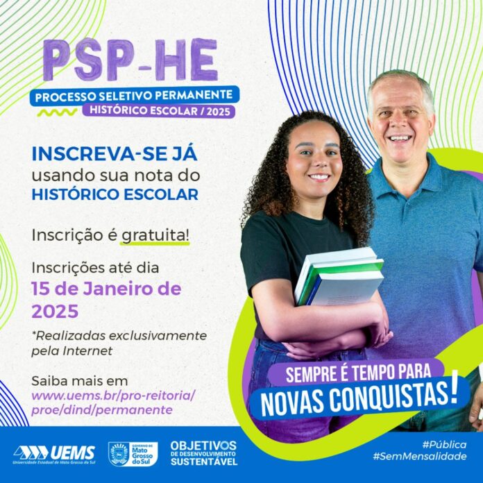Universidade Estadual de MS ofertará 2.637 vagas em 68 cursos Universidade Estadual de MS ofertará 2.637 vagas em 68 cursos para ingresso em 2025