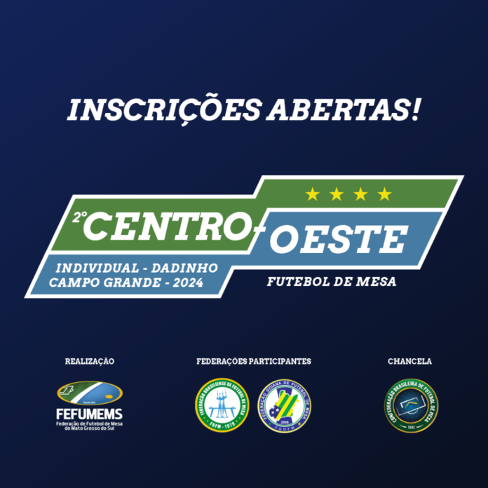 2º Torneio Centro-Oeste de futebol de mesa tem inscrições prorrogadas 2º Torneio Centro-Oeste de futebol de mesa tem inscrições prorrogadas até 10 de novembro