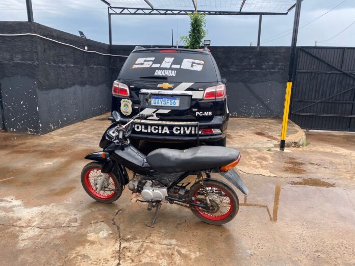 Polícia Civil recupera motocicleta furtada em Amambai Polícia Civil recupera motocicleta furtada em Amambai