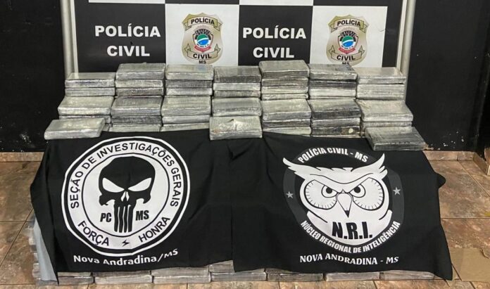 Polícia Civil prende homem que transportava 550kg de cocaína em Nova Andradina
