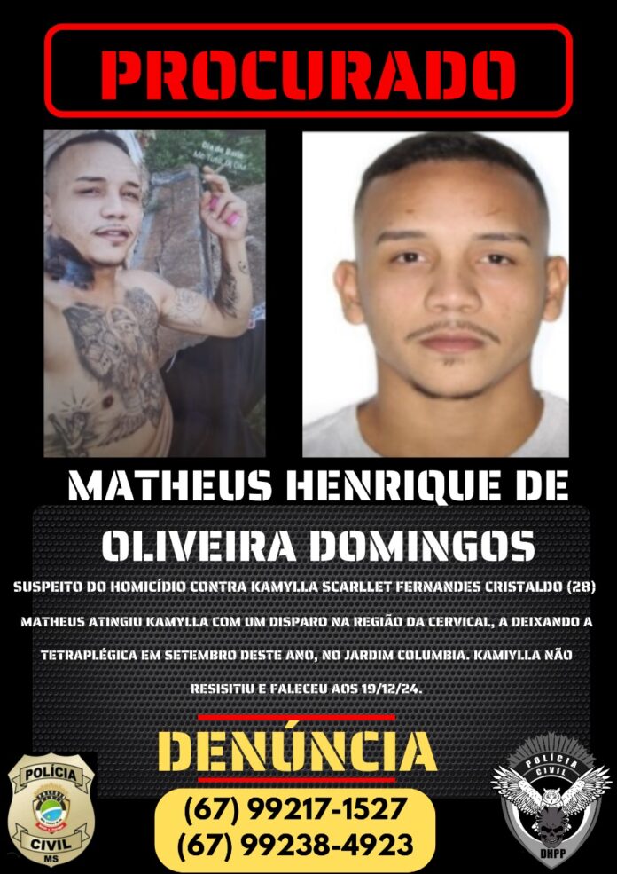 Polícia Civil identifica autor de homicídio ocorrido no Jardim Columbia Polícia Civil identifica autor de homicídio ocorrido no Jardim Columbia em Campo Grande e pede auxílio da população para localizar o foragido