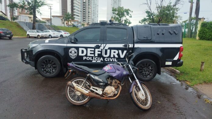 Em Campo Grande, Polícia Civil apreende motocicleta com sinais identificadores Em Campo Grande, Polícia Civil apreende motocicleta com sinais identificadores adulterados