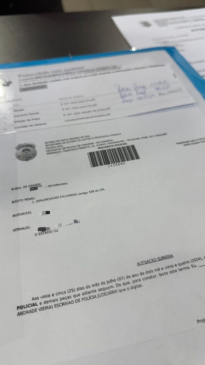 Polícia Civil indicia por denunciação caluniosa cliente que acusou advogado Polícia Civil indicia por denunciação caluniosa cliente que acusou advogado falsamente