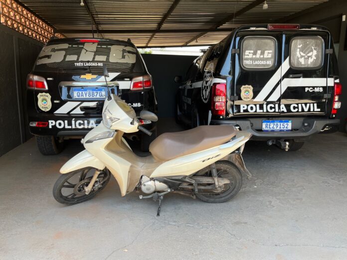 Polícia Civil prende suspeito de roubo e recupera motocicleta em Três Lagoas