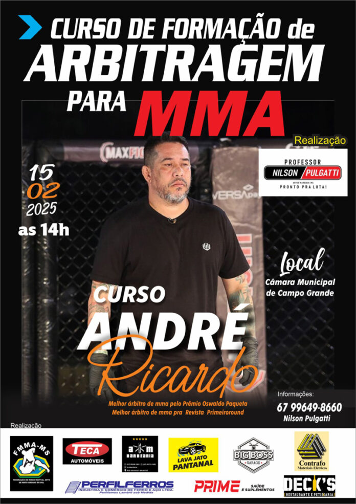 Principal árbitro do MMA do BR dá curso de arbitragem Principal árbitro do MMA do BR dá curso de arbitragem neste sábado