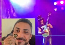 Juliano chega às 5h30, enfrenta maratona e vive noite épica com palheta de Slash em show do Guns N’ Roses em Campo Grande