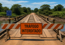 Atenção motoristas: tráfego da ponte sobre vazante 1 do rio Tereré, na MS-243, ficará interditado no fim de semana