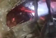 Tragédia na MS-386: carreta tomba sobre carro e cinco pessoas morrem carbonizadas