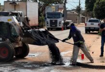 Prefeitura intensifica mutirão tapa-buracos e amplia operação para sete regiões de Campo Grande